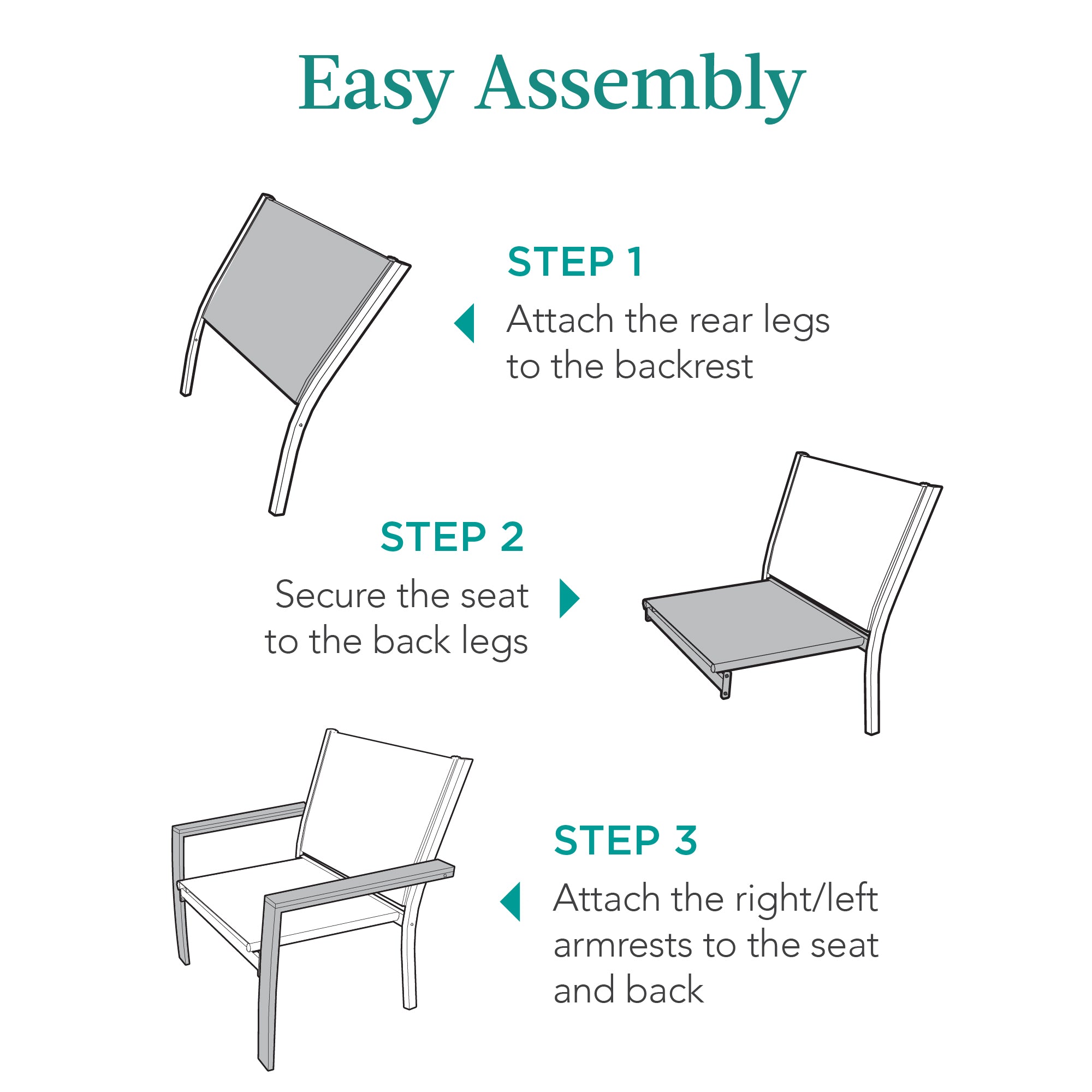 Set of 2 Stackable Textilene Chairs w/ Armrests Dining Accent Furniture